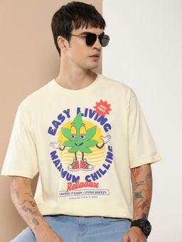 Difference of Opinion - Off White Graphic Oversized T-Shirt