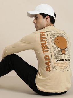 Difference of Opinion - Beige Graphic Regular T-Shirt