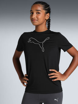 Puma - Girls Black Printed T-Shirt