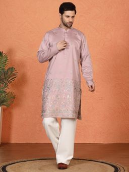 Aham-Vayam - Upwan Utsav Embroidered Loose Fit Kurta with Parallel Pant