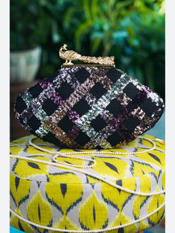 NR by Nidhi Rathi - Sequined Multicolor Clutch