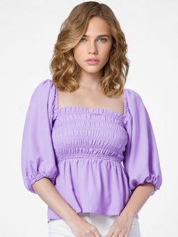 ONLY - Women Textured Purple Top