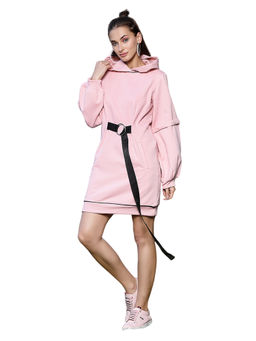 AAREIN - Women Pink Solid Jumper Winter Dress