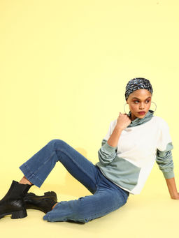 AAREIN - Women Multi-Color Colorblocked Sweatshirt