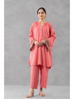 Finethreads by Hina & Nikhat - Pink Meadow Muse Co-Ord Set