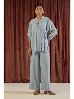 THREE-THREE - Blue Sola Co-Ord Set
