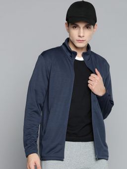 Alcis - Men Navy Blue Solid Sweatshirt