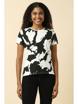 Allen Solly - Women Black Print Casual T-Shirt