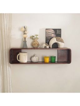 Ellementry - Boxy Wooden Wall Shelf for Living Room and Bedroom
