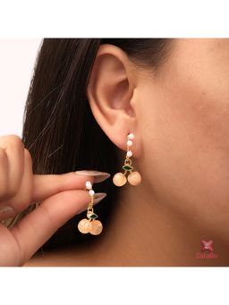 ESTAILO FASHION - Pearl Cherry Dangles Earrings