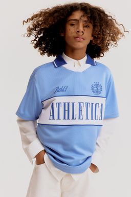 H&M - Boys Blue Collared Football Shirt
