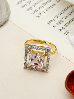 Abdesigns - Exquisite American Diamond Ring White