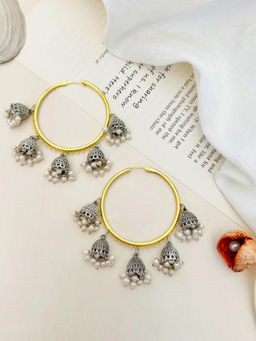 Abdesigns - High Quality Dual Tone earring White