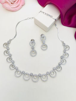 Abdesigns - Enchanting American Diamond Necklace White