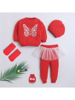 Yellow Apple - Baby Unisex Baby Co-Ord Set-Red