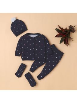 Yellow Apple - Baby Unisex Baby Co-Ord Set-Navy Blue