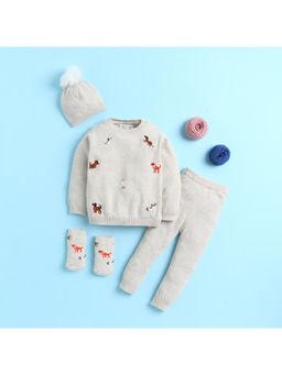 Yellow Apple - Baby Unisex Baby Co-Ord Set-Off White