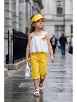 Lagorii - Yellow Polka Dot Capri with Top