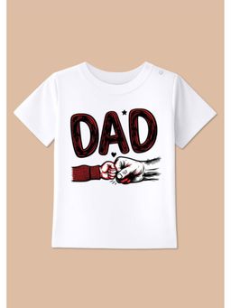 BLUSHES - Cotton Knit Dad Printed T-shirt - White