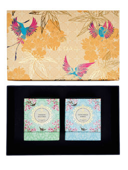 VEEDAA - Gift Set Velvet Vanille & Neroli & Cinnamon Melaverde Czech Glass Scented Candles (Pack of 2)