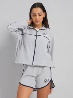 Fitleasure - Womens Grey Flight-Mode Jacket