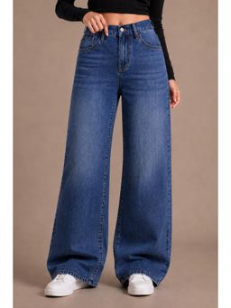 VBEAUTI - Women Tint Black Straight Leg Streatchable High Rise Jeans