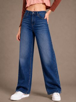 VBEAUTI - Tint Black Women Straight Leg Streatchable High Rise Jeans