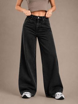 VBEAUTI - Women High Rise Black Straight Leg Streatchable Jeans