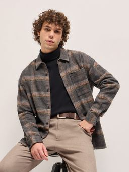 The Bear House - Men Multi-Color Cotton Checked Overshirt