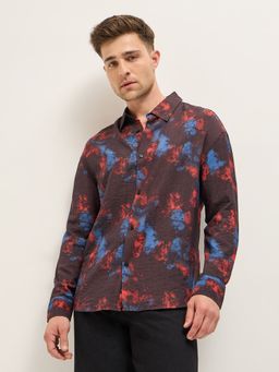 The Bear House - Men Multi-Color Printed Relaxed Fit Overshirt