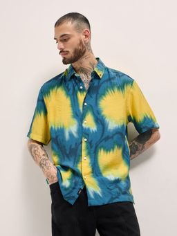 The Bear House - Men Multi-Color Tie & Dye Casual Shirt