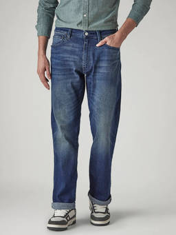Levi's - Men Blue Relaxed Straight Fit Mid Rise Selvedge Jeans