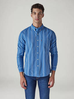 Levi's - Men Blue Striped Slim Fit Shirt