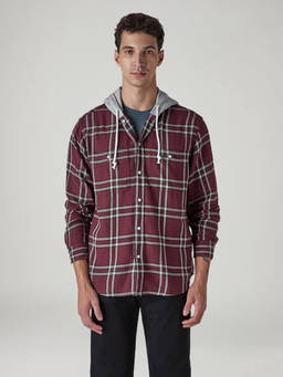 Levi's - Men Maroon Checkered Relaxed Fit Shirt