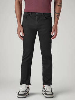 Levi's - Men Black Straight Fit Mid Rise Redloop Jeans
