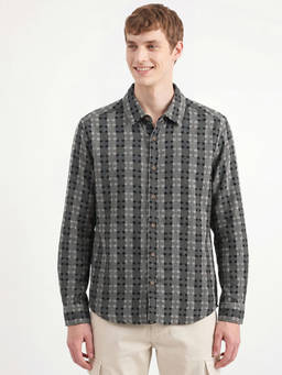 United Colors of Benetton - Men Multicolor Relaxed Fit Spread Collar Check Shirt