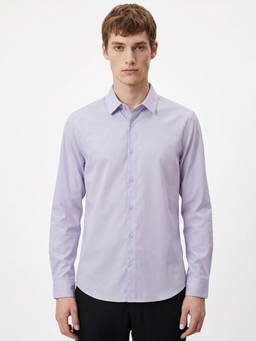 United Colors of Benetton - Men Purple Slim Fit Spread Collar Solid Shirt