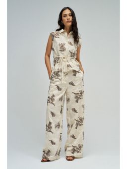 Salsa Jeans - Off White Cotton Blend Abstract Shirt