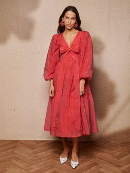 Sister Jane - Red Sunrise Bow Midi Dress