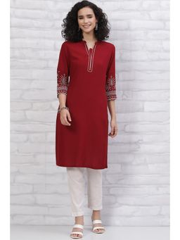 Rangriti - Red Solid Kurta