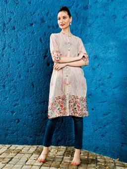 Jaipur Kurti - Floral Printed Straight Kurta