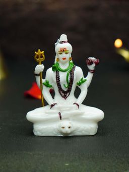 Ekhasa - White Lord Shiva Idol