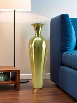 Ekhasa - Gold Tall Big Metallic Flower Vase for Home Decor