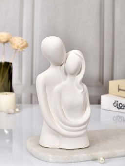 Tayhaa - Ceramic Matte Eternal Love Statue In White