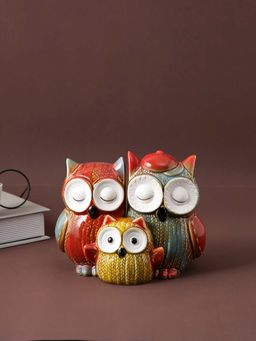 Tayhaa - Owl Family Showpiece (Set Of 3)