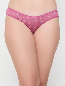 Clovia - Women Pink Floral Printed Bikini Panty