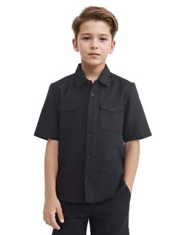 RARE ONES - Black Solid Regular Fit Shirt - Rare Ones By Rare Rabbit