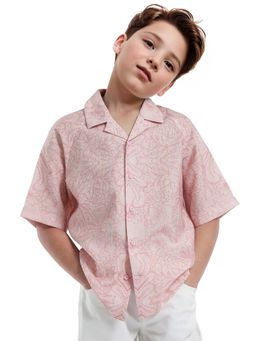 RARE ONES - Red Printed Regular Fit Shirt - Rare Ones By Rare Rabbit