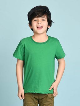 Nusyl - Green Solid Regular Fit T-Shirt