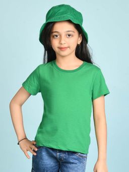 Nusyl - Green Solid Regular Fit T-Shirt